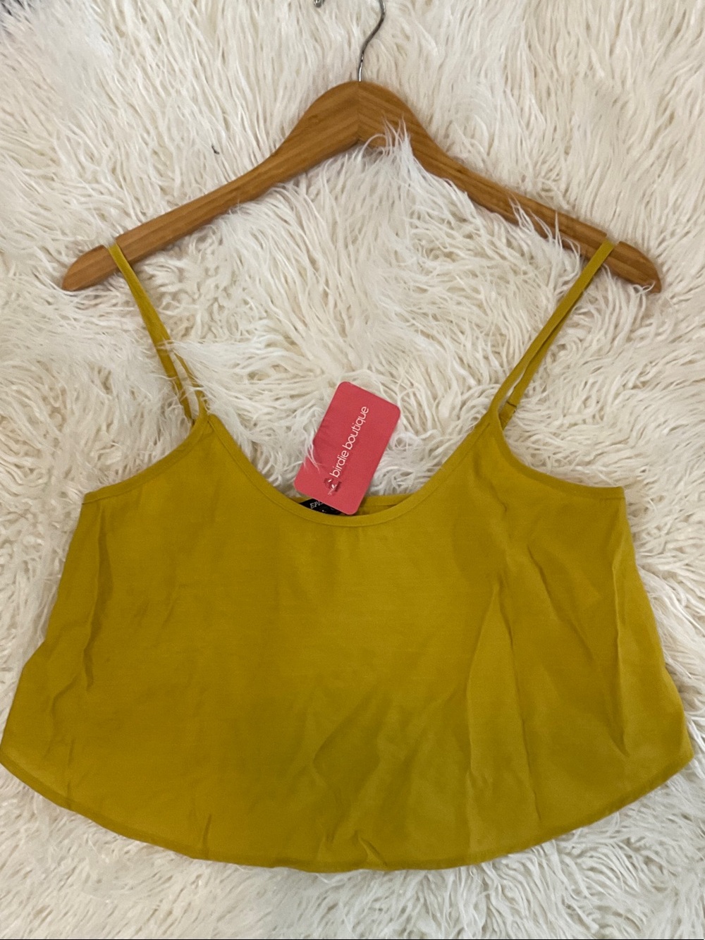 bebe mustard yellow camisole with adjustable straps